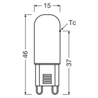 Žiarovka OSRAM LED s päticou G9 1,8 W číra 2 700 K
