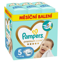 PAMPERS Plienky jednorázové Premium Care veľ. 5 (148 ks) 11-16 kg - mesačné balenie