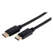 Kábel C-TECH DisplayPort 1.2, 4K@60Hz, M/M, 2m
