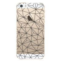 Odolné silikónové puzdro iSaprio - Abstract Triangles 03 - black - iPhone 5/5S/SE