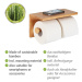 Nástenný bambusový držiak na toaletný papier Duo Bambusa – Wenko