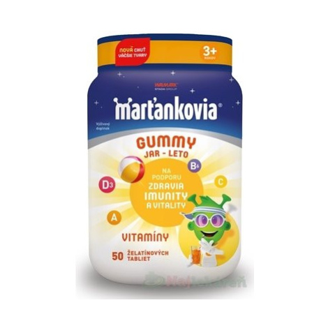 Walmark Marťankovia Gummy Jar - Leto želatínové tablety, príchuť čučoriedka, citrón, jahoda, man