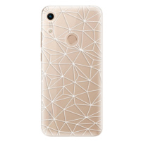 Odolné silikónové puzdro iSaprio - Abstract Triangles 03 - white - Huawei Honor 8A