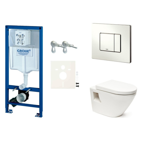 Cenovo zvýhodnený závesný WC set Grohe do ľahkých stien / predstenová montáž + WC Vitra Integra  SAT