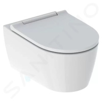 GEBERIT - ONE Závesné WC s doskou SoftClose, TurboFlush, KeraTect, biela 500.201.01.1