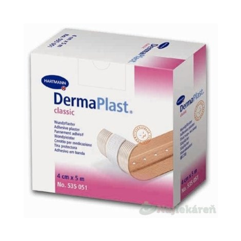 DERMAPLAST CLASSIC náplasť na rany z textilnej tkaniny (4cmx5m) 1ks