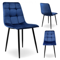 Čalouněná židle DENVER samet modrá
