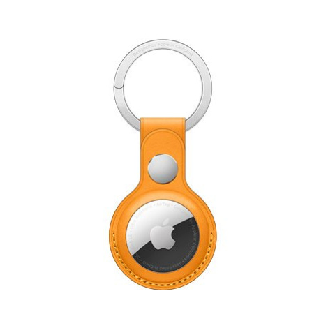 Apple AirTag kožená kľúčenka – nechtíkovo oranžová