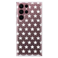 Odolné silikónové puzdro iSaprio - Stars Pattern - white - Samsung Galaxy S22 Ultra 5G