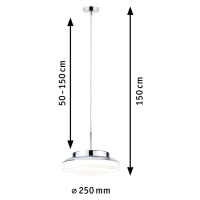 Paulmann Luena LED svietidlo IP44 chróm Ø 25 cm