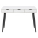 Dkton Dizajnový písací stôl Nature 110 cm, biely-čierny