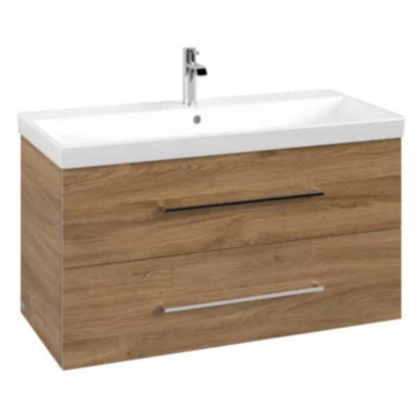 VILLEROY & BOCH - Avento Umývadlová skrinka, 98x51x45 cm, 2 zásuvky, Oak Kansas A89200RH