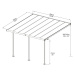 Hliníková pergola PALRAM Sierra 4200 biela 3 x 4,25