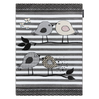 Detský kusový koberec Petit C549 Birds grey Rozmery kobercov: 160x220