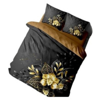 Brotex Moderné 3D obliečky 140 × 200, 70 × 90, Flower gold