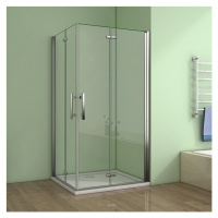 H K - Obdĺžnikový sprchovací kút MELODY R108, 100x80 cm sa zalamovacím dverami vrátane sprchovej