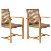 Tuindeco Teak garden chair Blitar (set of 2 chairs)