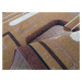 DY Hnedý vzorovaný retro koberec Alf Rozmer: 300 x 400 cm