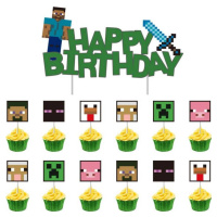 Vrchnák na tortu a muffin 13ks Minecraft - Cakesicq - Cakesicq