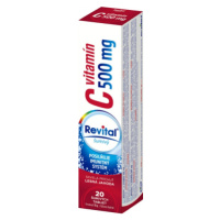 Revital vitamín C 500 mg 20 šumivých tabliet jahoda
