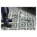 Kusový koberec Twin-Wendeteppiche 103131 grün creme – na ven i na doma - 80x250 cm NORTHRUGS - H