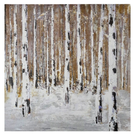 Ručne maľovaný obraz 70x70 cm Birch Wood – Wallity