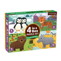 Puzzle 4 v 1- Zvířátka světa /Puzzle 4 in a box Animals of the World