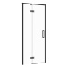 CERSANIT - Sprchové dvere LARGA ČIERNE 90X195, ľavé, číre sklo S932-128