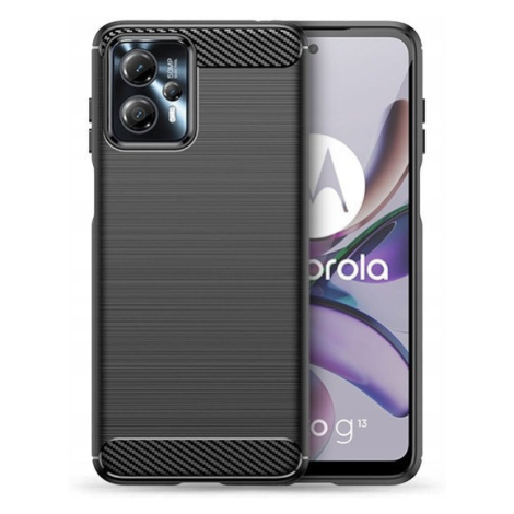 Motorola Moto G13 / G23, silikónové puzdro, stredne odolné proti nárazu, brúsené, karbónový vzor