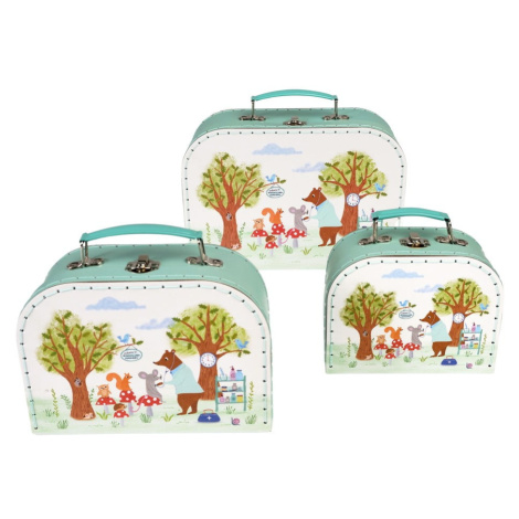 Kartónové detské organizéry na hračky v súprave 3 ks 21x28x8 cm Woodland Friends – Rex London