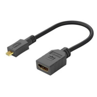 PremiumCord Flexi adaptér HDMI Typ A samica - micro HDMI Typ D samec pre ohybné zapojenie