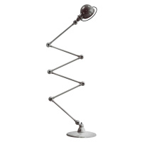 Jieldé Loft D9406 Stojacia lampa 6x40cm, brúsená oceľ