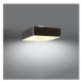 Čierne stropné svietidlo so skleneno-textilným tienidlom 55x55 cm Kortez – Nice Lamps