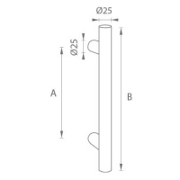 FT - MADLO kód 800 O 25 mm ST ks NEM - nerez matná (F60) O 25 mm 1300 mm