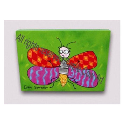 Dětský obrázek motýl zelený