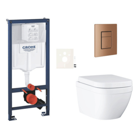 Závesný wc set do ľahkých stien / predstenová montáž Grohe Euro Ceramic SIKOGRSEUSCDL0