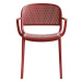 PEDRALI - Stolička s podrúčkami DOME 266 DS - červená