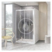 RAVAK - 10° Sprchové dvere štvordielne 10DP4-180, 1800 mm, lesklý nerez/sklo 0ZJY0C00Z1