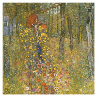 Reprodukcia obrazu Gustav Klimt - Farm Garden With Crucifix , 45 x 45 cm