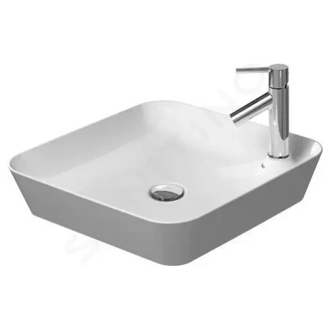 DURAVIT - Cape Cod Umývadlo na dosku, 460x460 mm, bez prepadu, s otvorom na batériu, DuraCeram, 