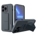 Silikónové puzdro na Apple iPhone 13 Pro Max Wozinsky Kickstand modré