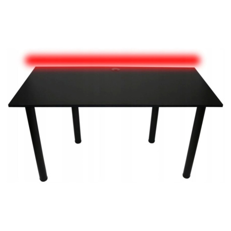 Expedo Počítačový herný stôl CODE BIG B2 s LED, 160x73-76x80, čierna/čierne nohy