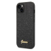 Guess PC/TPU Glitter Flakes Metal Logo Zadný Kryt pre iPhone 14 Max Black