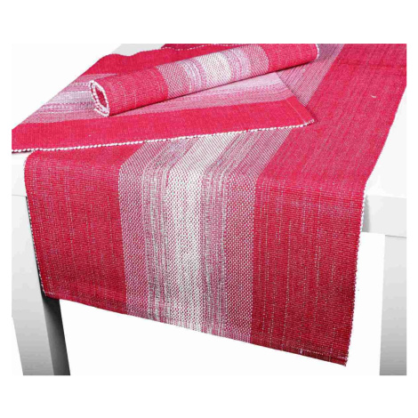 Forbyt, Prestieranie bavlnené, Elegantný pruhy lesklé, červené 40 x 120 cm