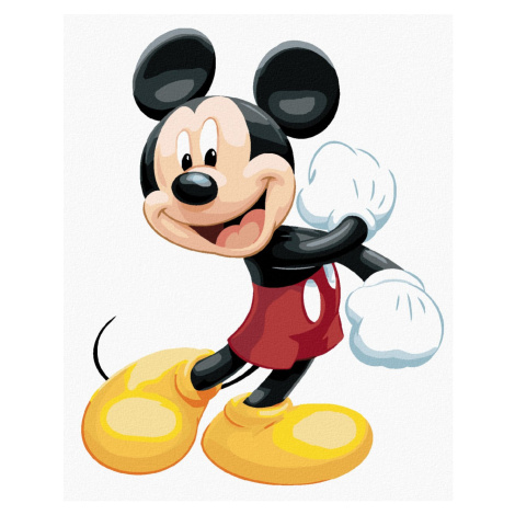 Diamantové maľovanie - USMIEVAVÝ MICKEY MOUSE Rámovanie: vypnuté plátno na rám, Rozmer: 40x50 cm