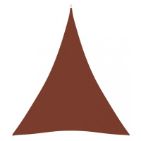 Tieniaca plachta trojuholníková 3 x 4 x 4 m oxfordská látka Dekorhome Tehlová,Tieniaca plachta t