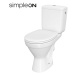 CERSANIT - WC KOMBI 698 CERSANIA II. SIMPLEON 010 3/6L+DUROPLAST SEDADLO SOFTCLOSE K11-2339