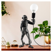 Jediná stolová lampa, čierna, polyester, výška 46 cm, postava opice