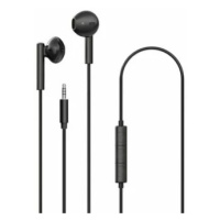 Slúchadlá XQISIT NP Button type headset wired with Jack 3.5mm black (50911)