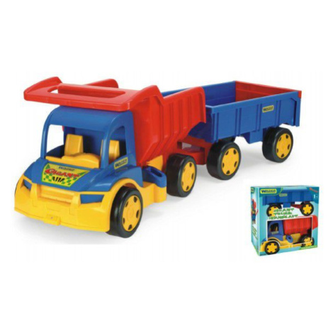 Gigant truck Wader Auto + detská vlečka plast v krabici Teddies